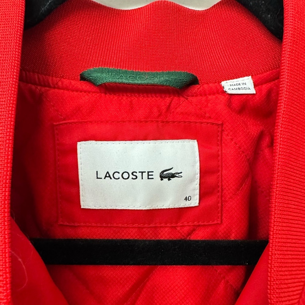 NWOT Lacoste Heritage Oversized Bomber Jacket Size 40 (Women's 8-10) - Picture 3 of 5